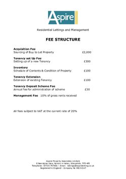 Fee Structure